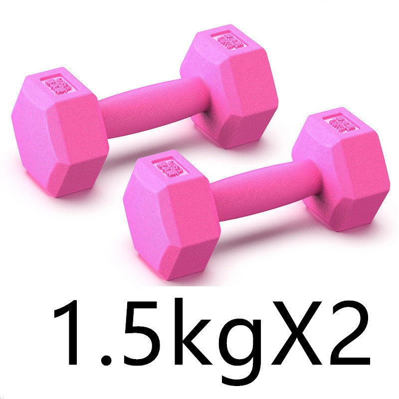 Rubberized Dumbbells for Arm Muscle Training and Household Fitness Workouts Daily
