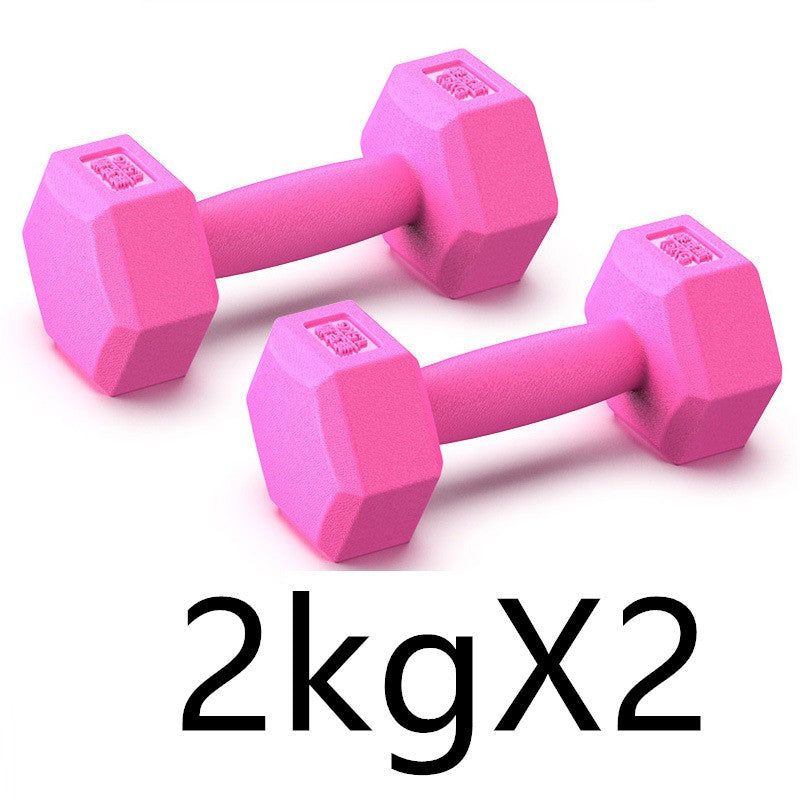 Rubberized Dumbbells for Arm Muscle Training and Household Fitness Workouts Daily