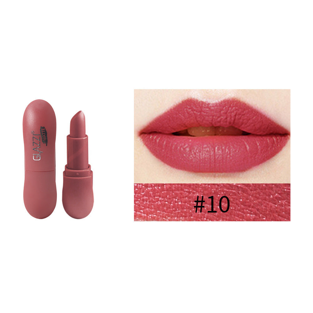 12 Color Rhombic Matte Lipstick Non Fade Non Stick Cup Formula