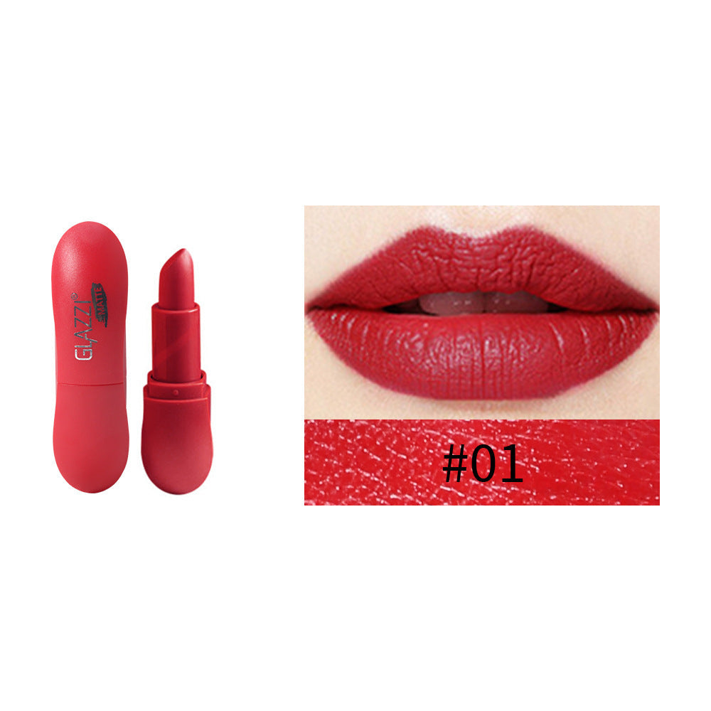 12 Color Rhombic Matte Lipstick Non Fade Non Stick Cup Formula