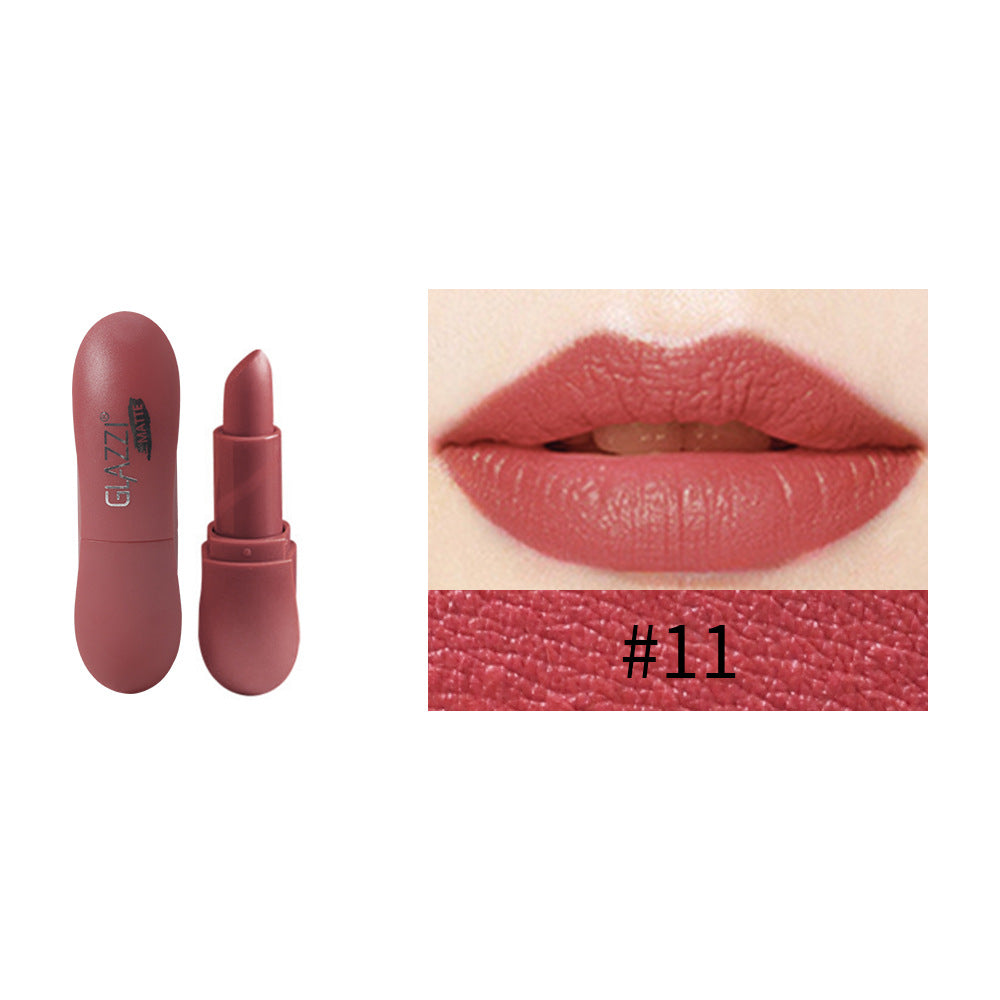 12 Color Rhombic Matte Lipstick Non Fade Non Stick Cup Formula