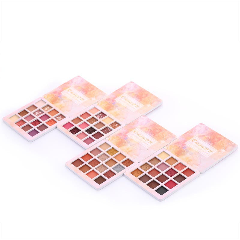 16 Shades of Shiny Eyeshadow Makeup Matte and Metallic Waterproof Glitter
