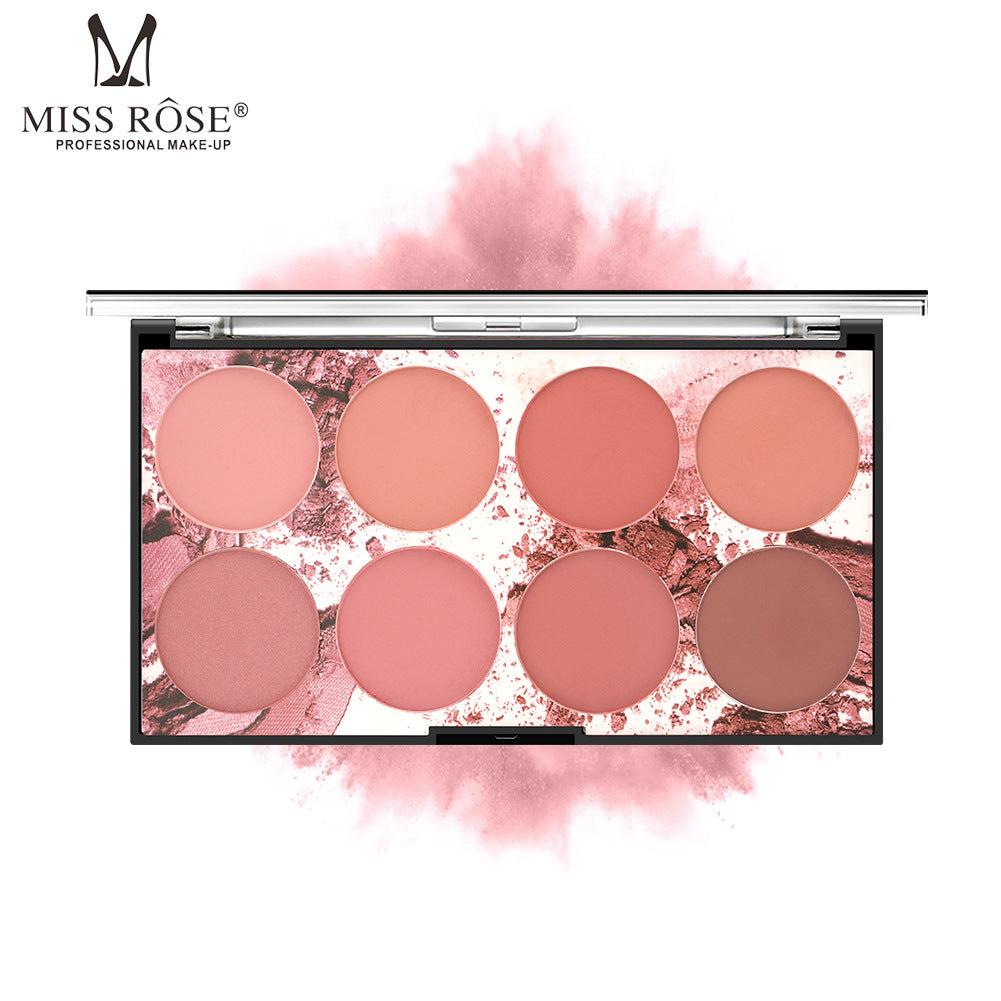 Eight Color Matte Blush Palette for Natural Nude Makeup