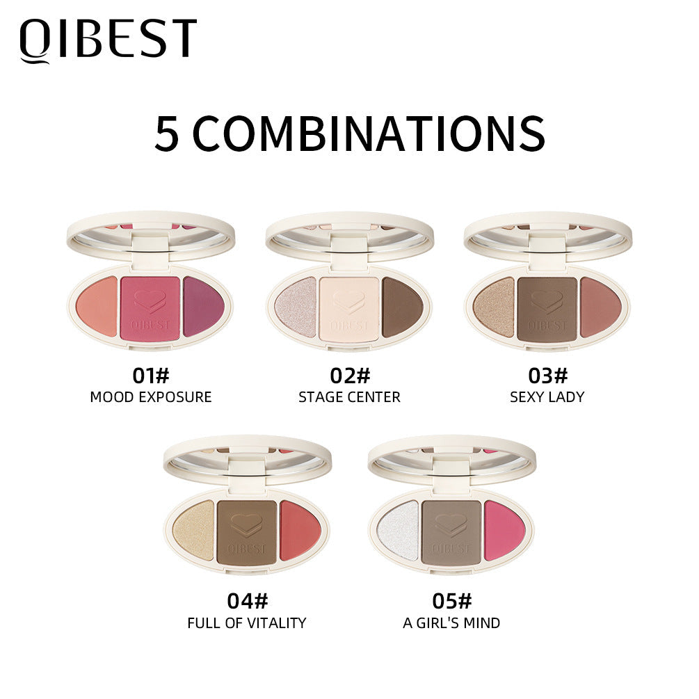 High Gloss Glitter Powder Blush Palette Brightening Repairing All In One