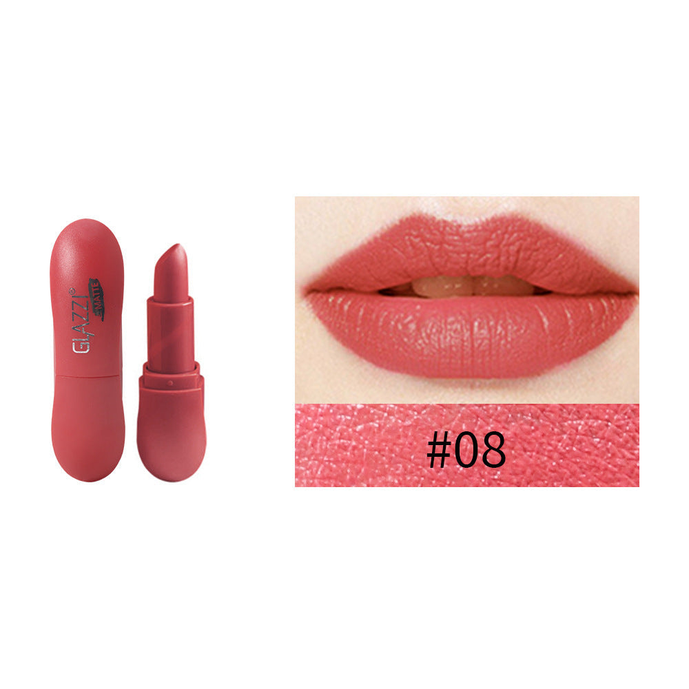 12 Color Rhombic Matte Lipstick Non Fade Non Stick Cup Formula