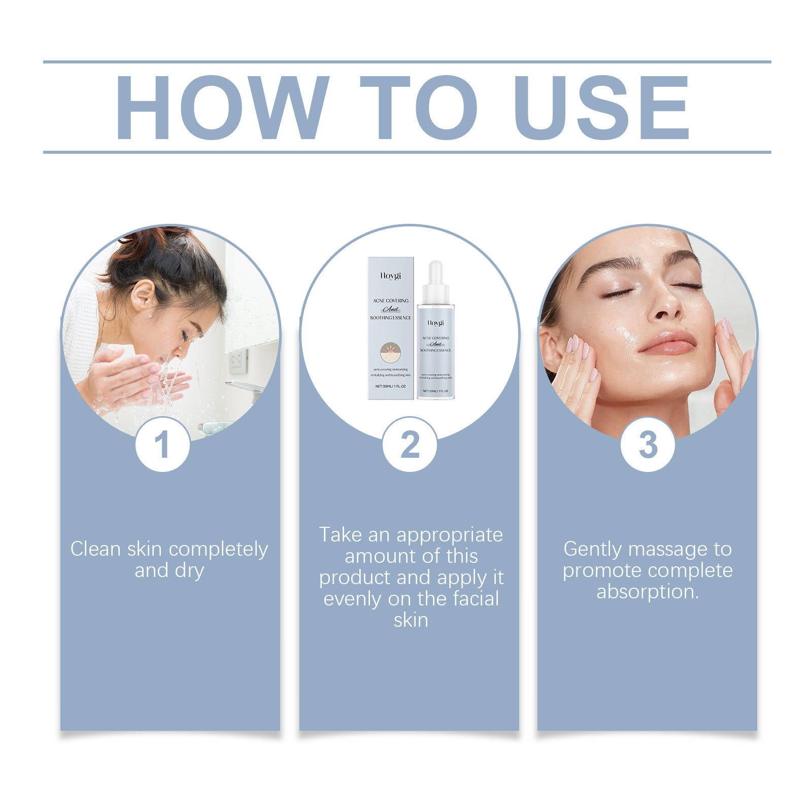 Acne Soothing Serum Hydrating Moisturizing Care for Pimple Prone Facial Skin