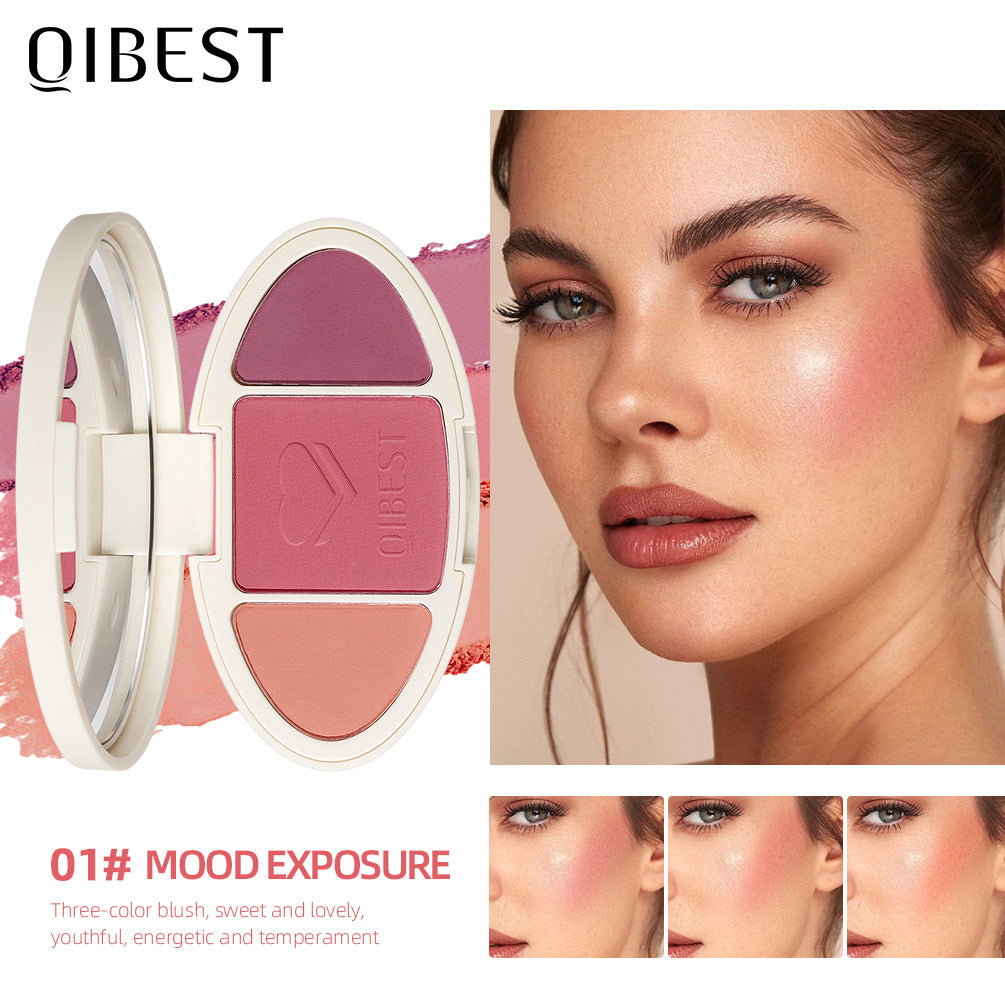 High Gloss Glitter Powder Blush Palette Brightening Repairing All In One