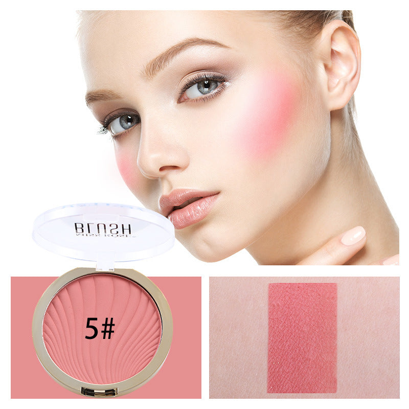 Six Color Matte Highlighter Blush Palette for Brightened Nude Makeup Looks