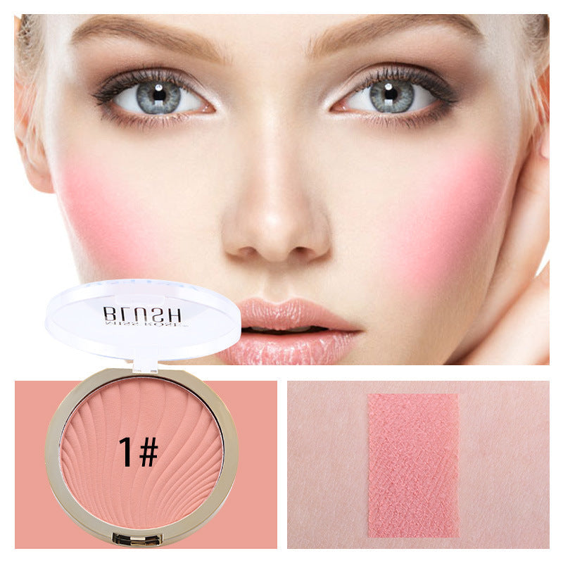 Six Color Matte Highlighter Blush Palette for Brightened Nude Makeup Looks