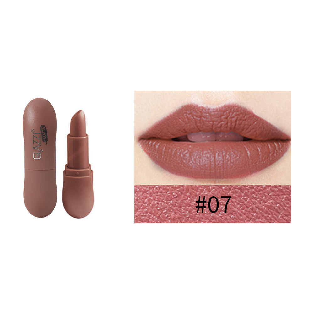 12 Color Rhombic Matte Lipstick Non Fade Non Stick Cup Formula