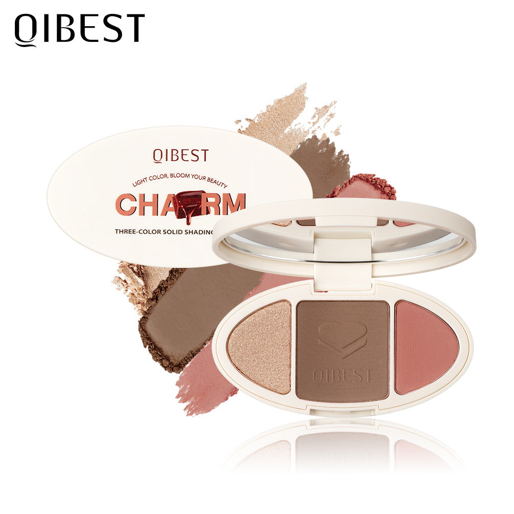 High Gloss Glitter Powder Blush Palette Brightening Repairing All In One