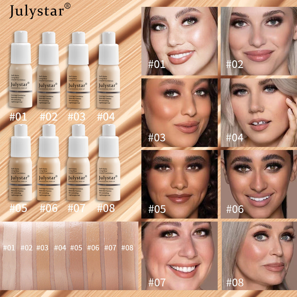 Long Lasting Liquid Foundation Concealer Moisturizing Oil Control BB Cream Makeup