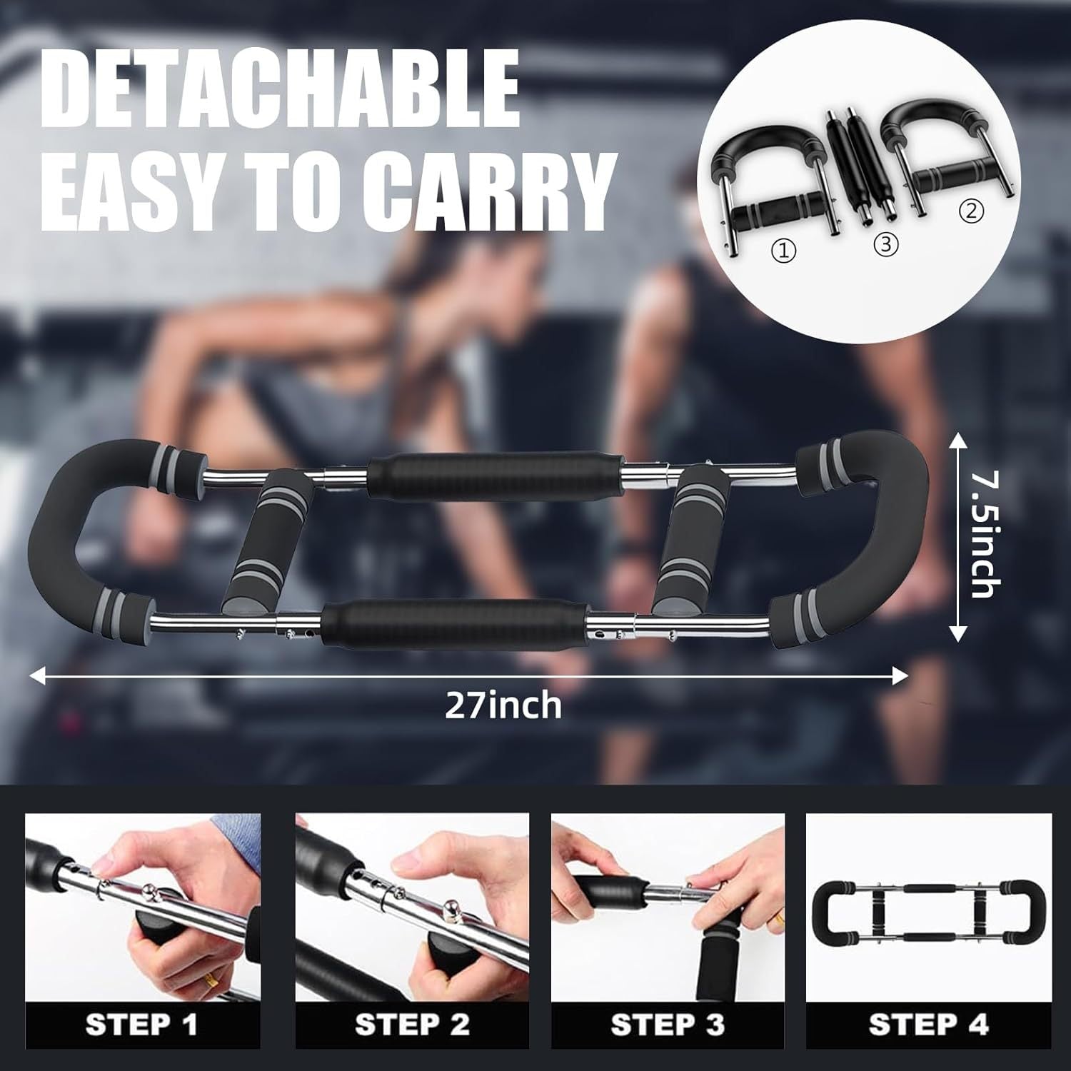 Adjustable U Shaped Arm Strength Trainer for Chest Muscle Fitness Exercises