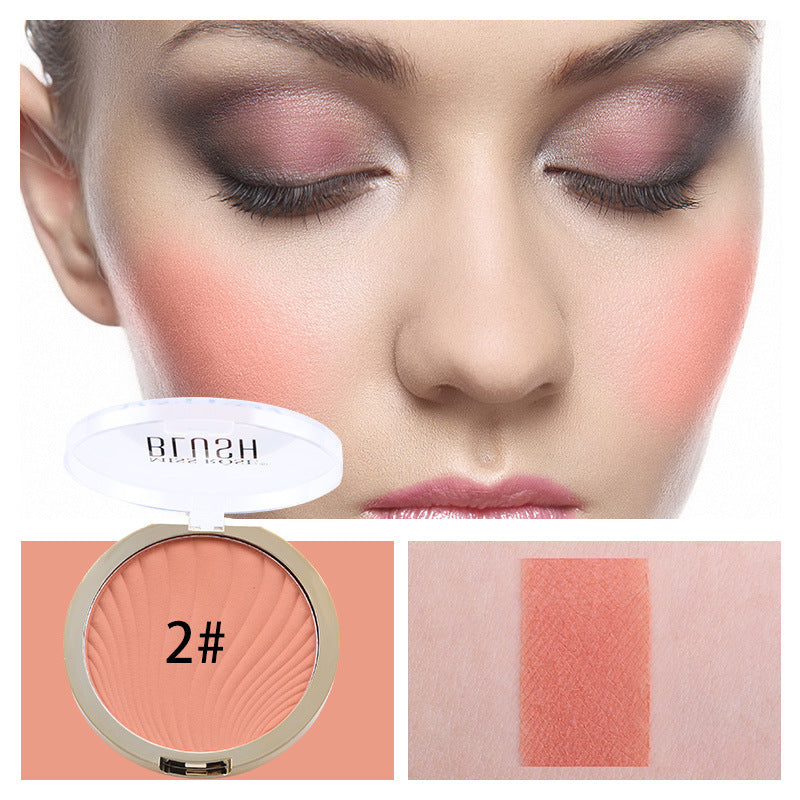 Six Color Matte Highlighter Blush Palette for Brightened Nude Makeup Looks