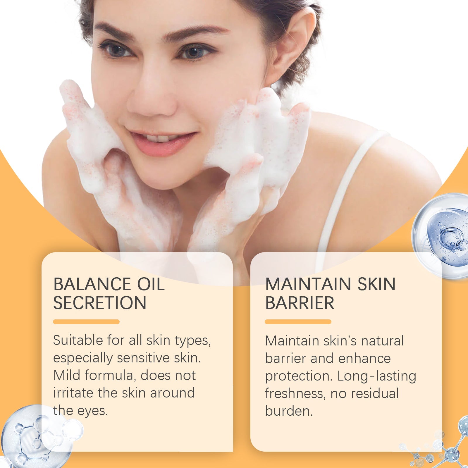 Balanced Oil Cleanser Gently Cleanses Refreshes Face Skin for Daily Care