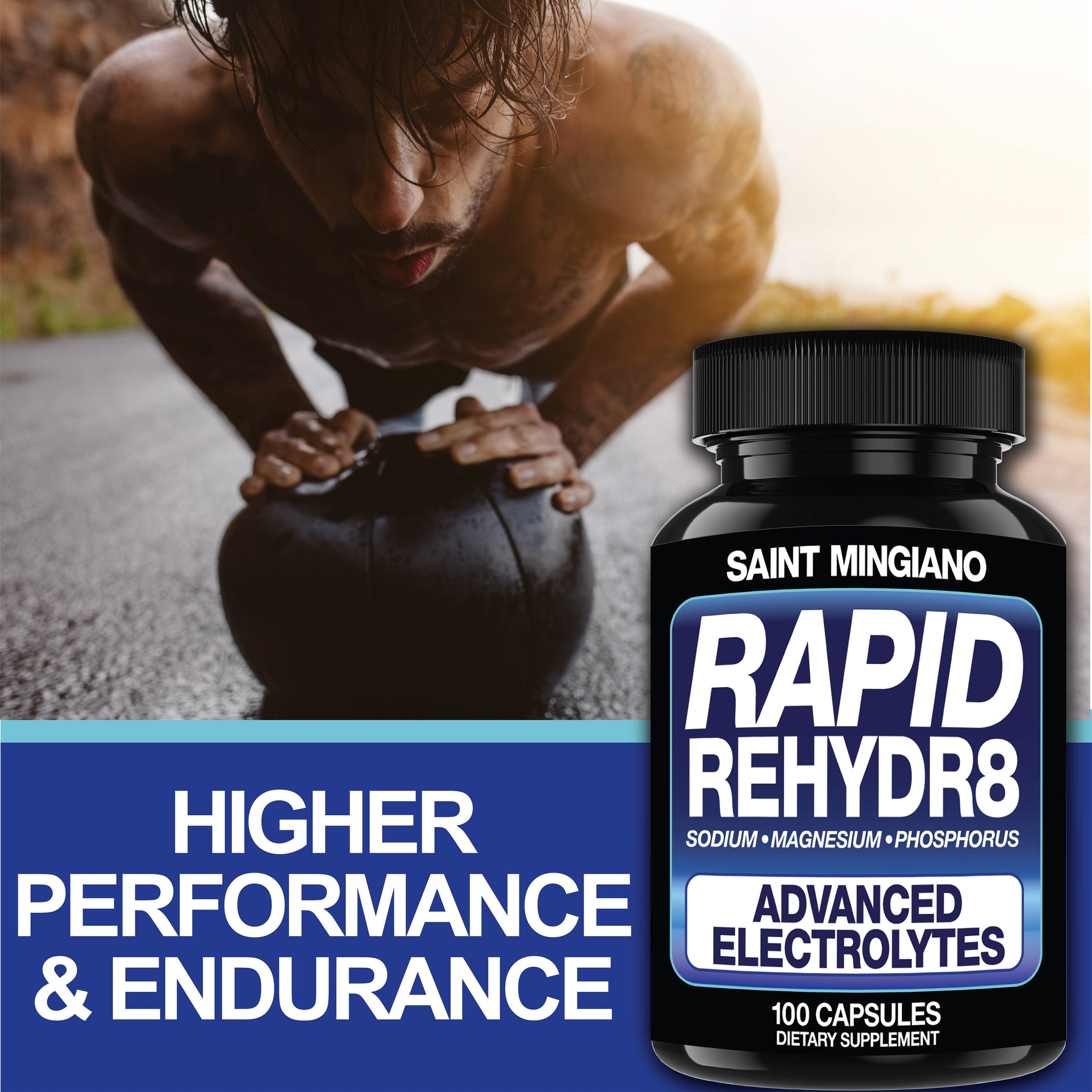 Rapid Rehydr8 Electrolyte Capsules for Muscle Recovery Endurance and Cramp Prevention