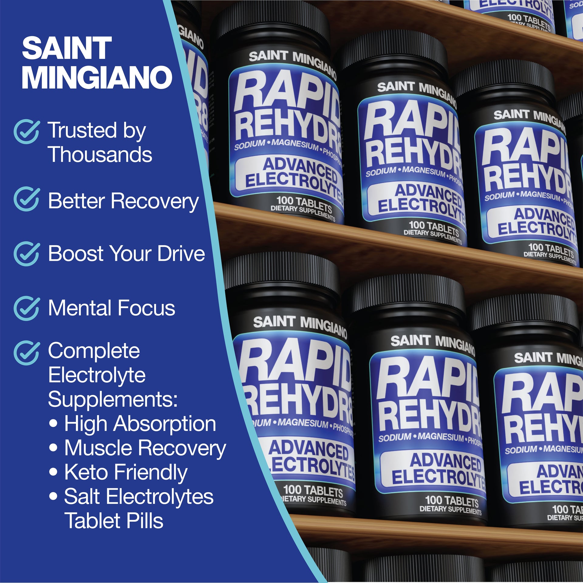 Rapid Rehydr8 Electrolyte Capsules for Muscle Recovery Endurance and Cramp Prevention