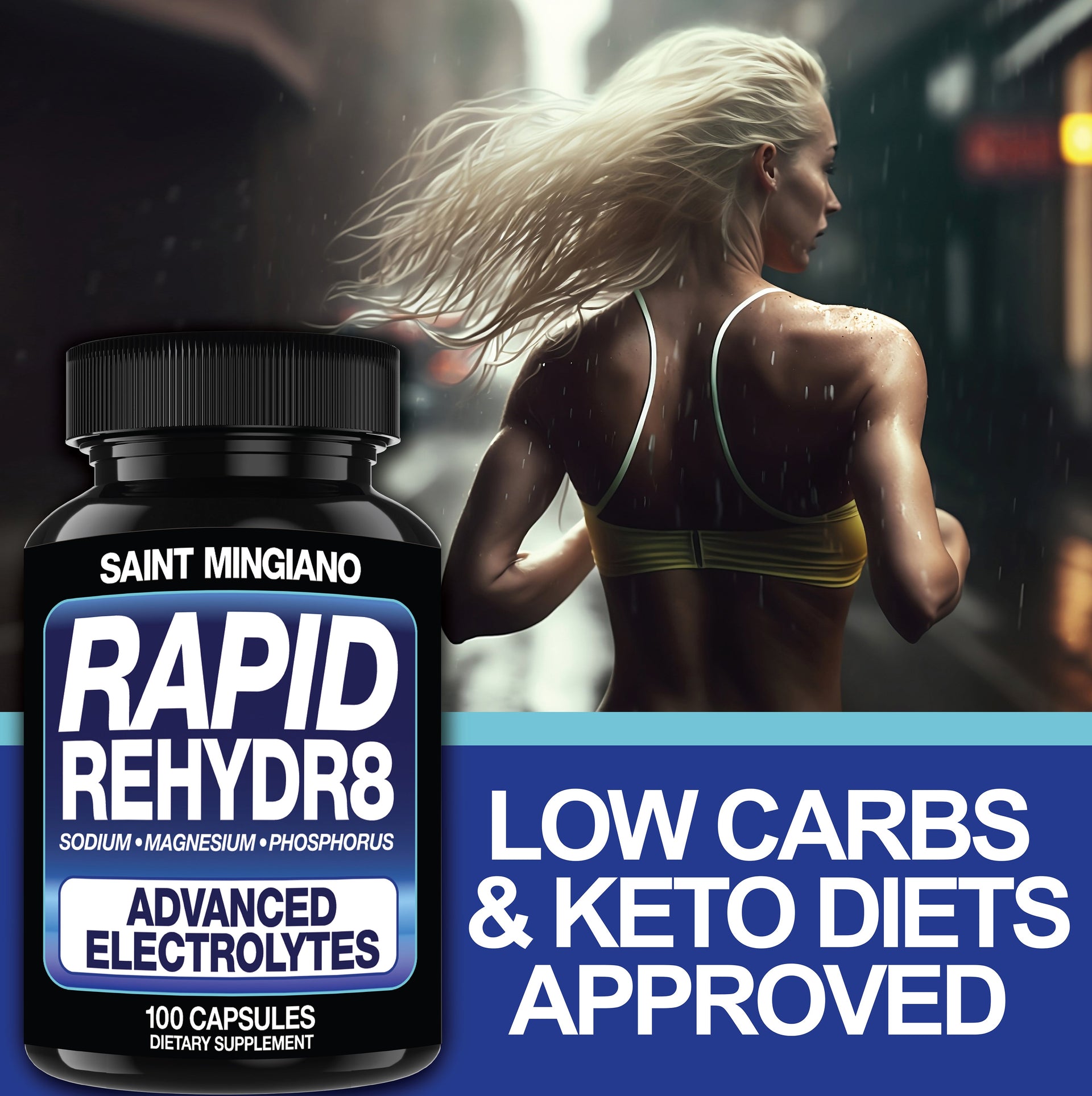 Rapid Rehydr8 Electrolyte Capsules for Muscle Recovery Endurance and Cramp Prevention
